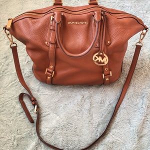 Michael Kors Bedford Leather Satchel w/ Gold